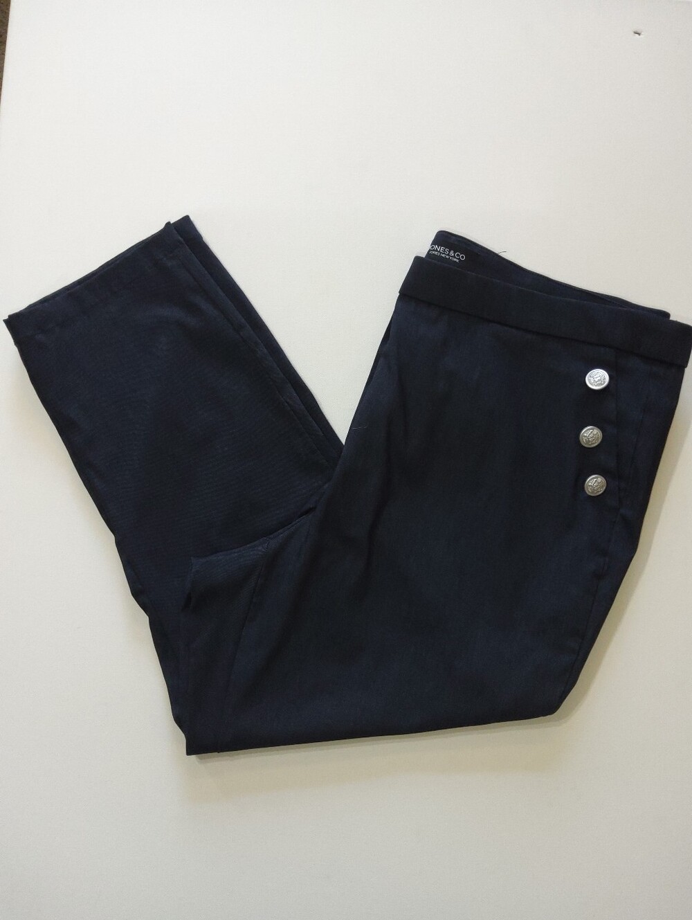 Jones New York Sailor Pants Womens 3X Navy Blue High‎ Rise Nautical